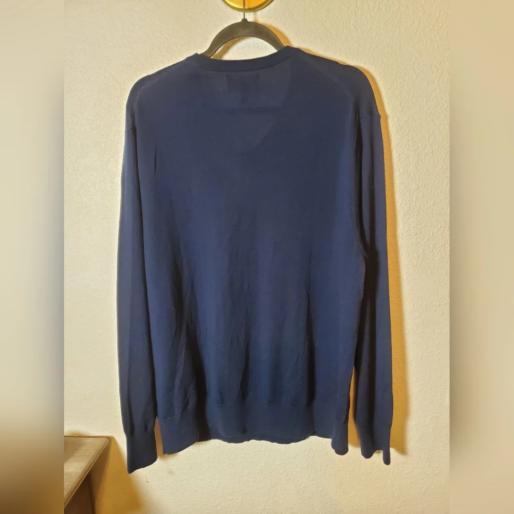 Bonobos Blue Tint  100% Merino Wool Crew Neck Sweater Size XXL Xl slim
